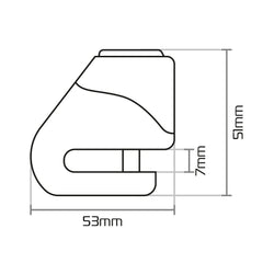 Oxford Micro XD5 Disc Lock Yellow/Black