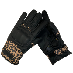 MOTOGIRL BESSIE GLOVE LEOPARD