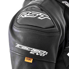 RST Tractech Evo D3O Leather Jacket - Black/White