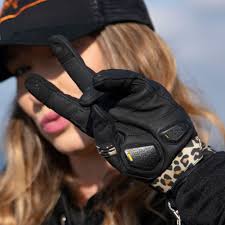 MOTOGIRL BESSIE GLOVE LEOPARD