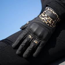 MOTOGIRL BESSIE GLOVE LEOPARD