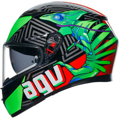 AGV K3 KAMALEON - Black/Green