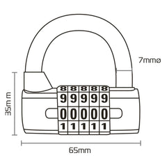 OXFORD 5-DIGIT COMBINATION PADLOCK