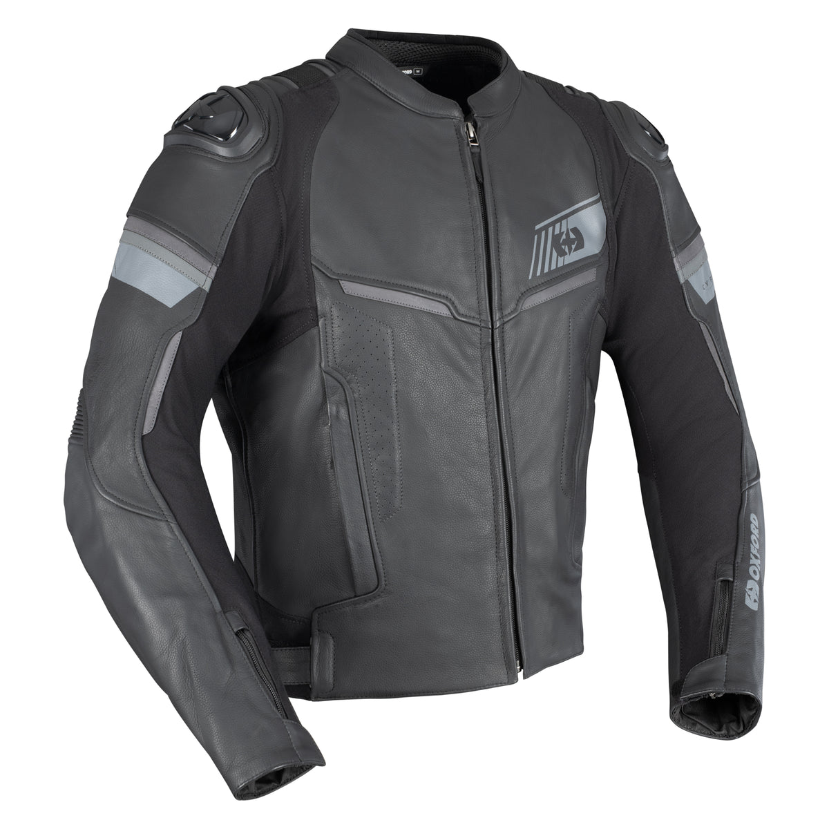 Oxford Cypher 1.0 Leather MS Jkt Stl Blk