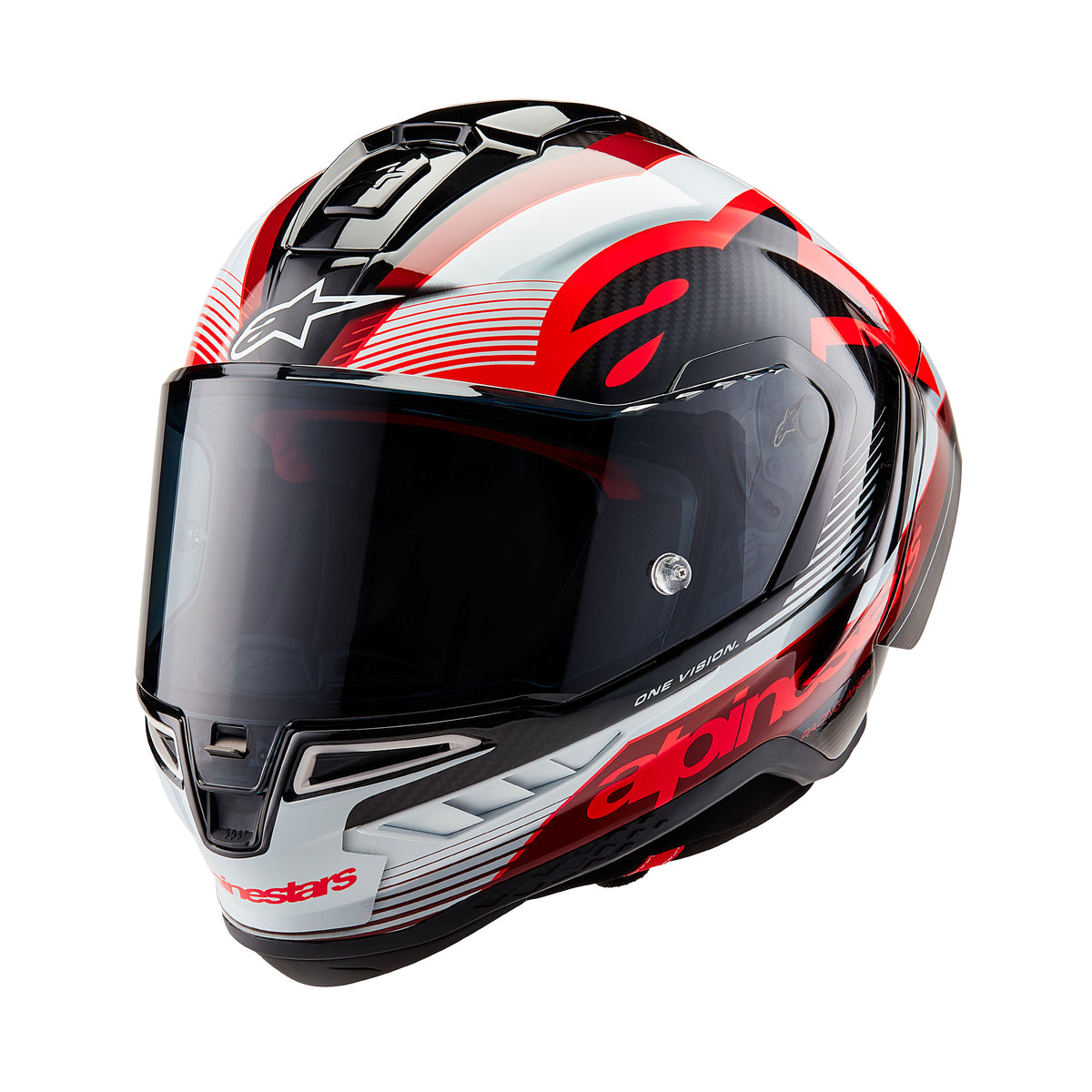 Alpinestars Supertech R10 Team Ece06/Fim Blk Carb R/W Gloss