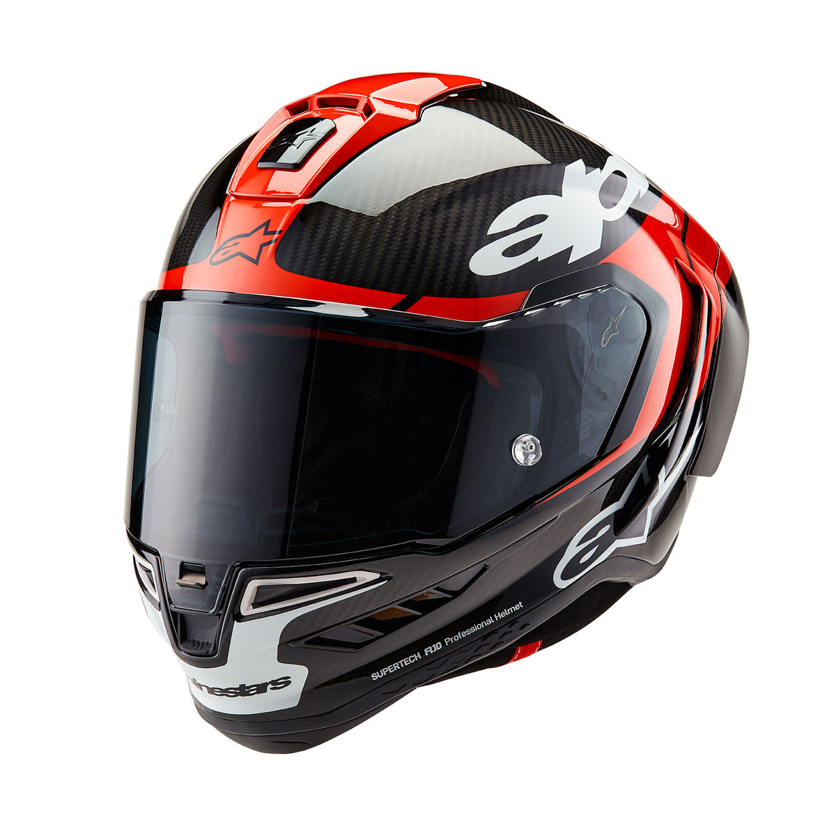 Alpinestars Supertech R10 Element Ece06/Fim Blk Carb Bright R/W GL