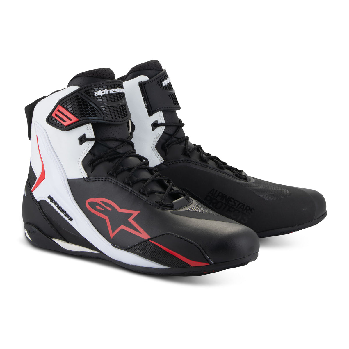 Alpinestars Faster-4 Shoes Black White Red