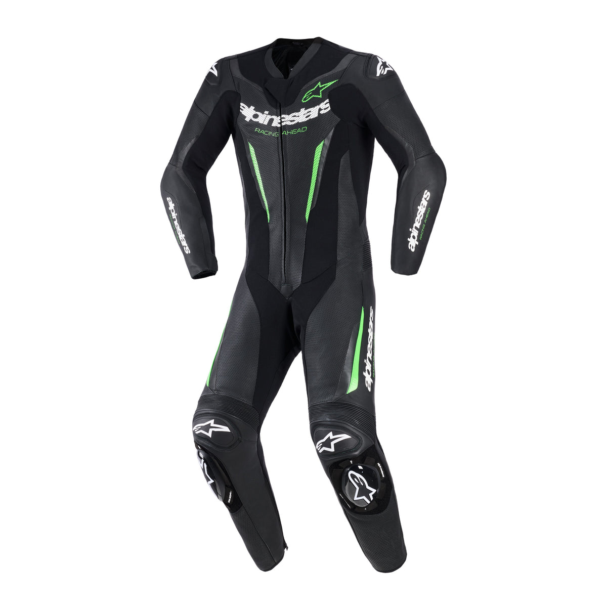 Alpinestars GP Force V2 Leather Suit 1PC Black Green