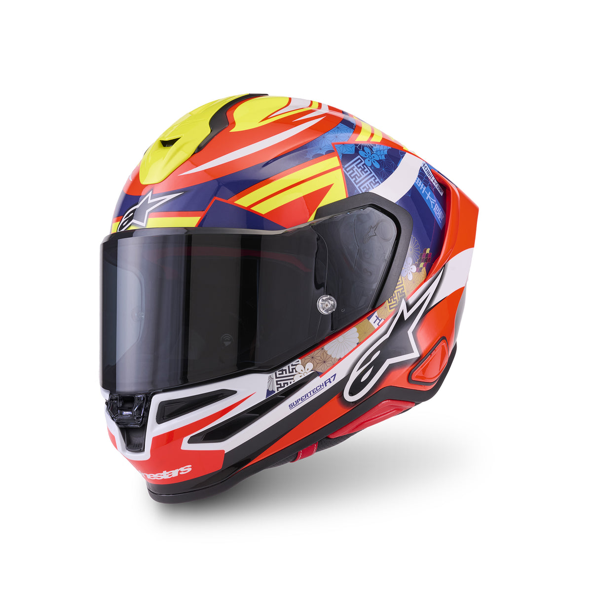Alpinestars S-R7 Taiyo Furusato Helmet ECE06 Red Wh Bl Yl Fl Glossy