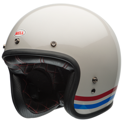 Bell Custom 500 Stripes Helmet Pearl White