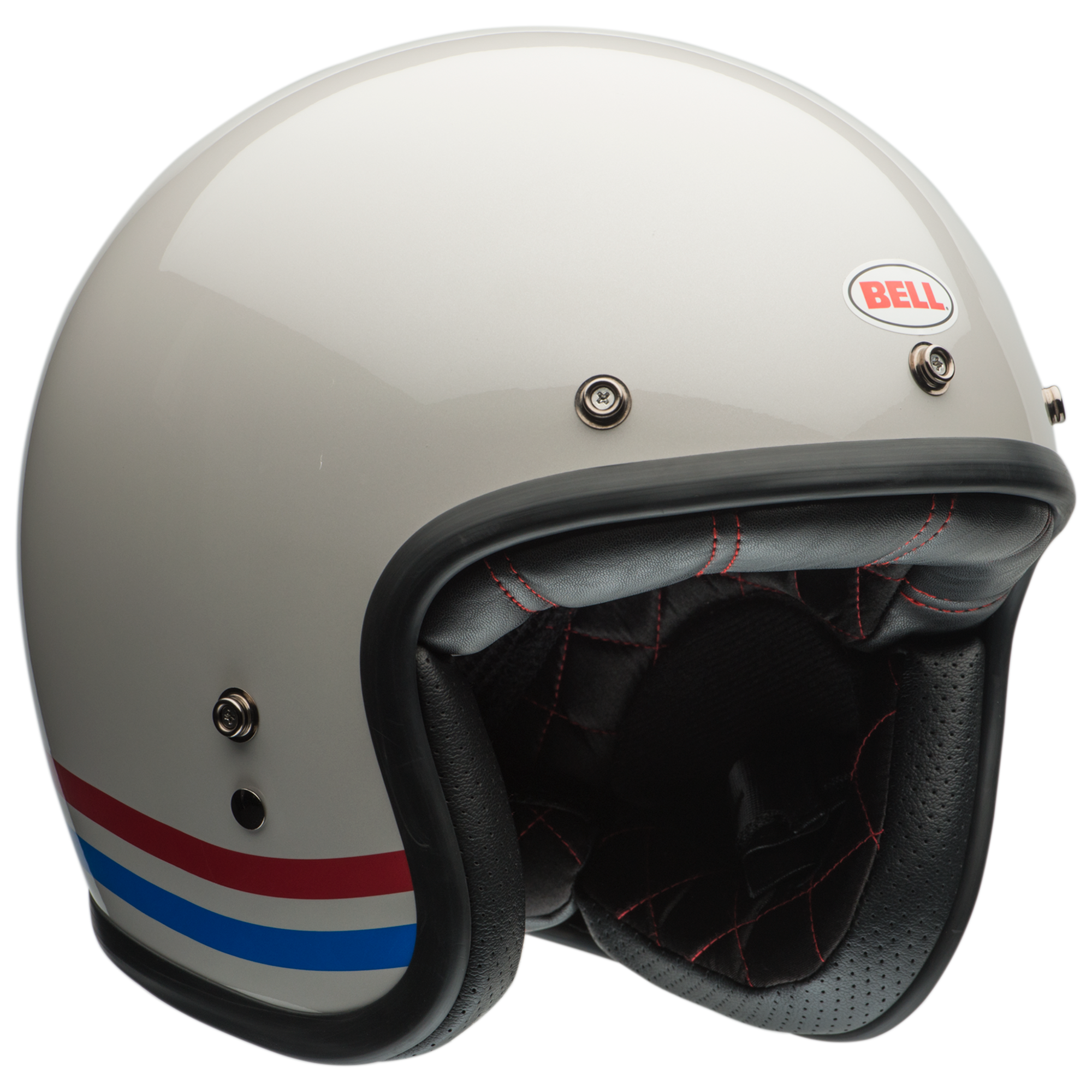 Bell Custom 500 Stripes Helmet Pearl White