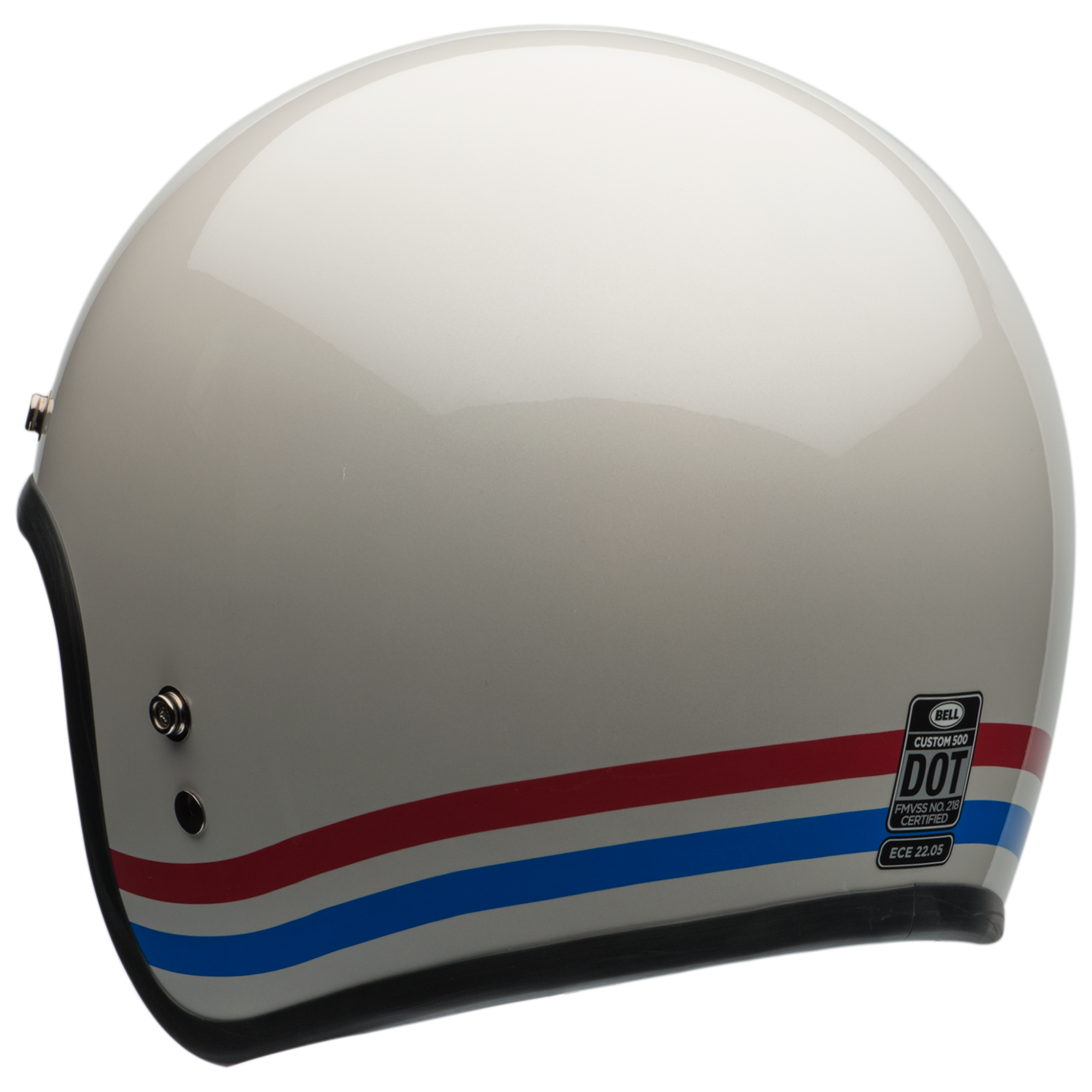 Bell Custom 500 Stripes Helmet Pearl White