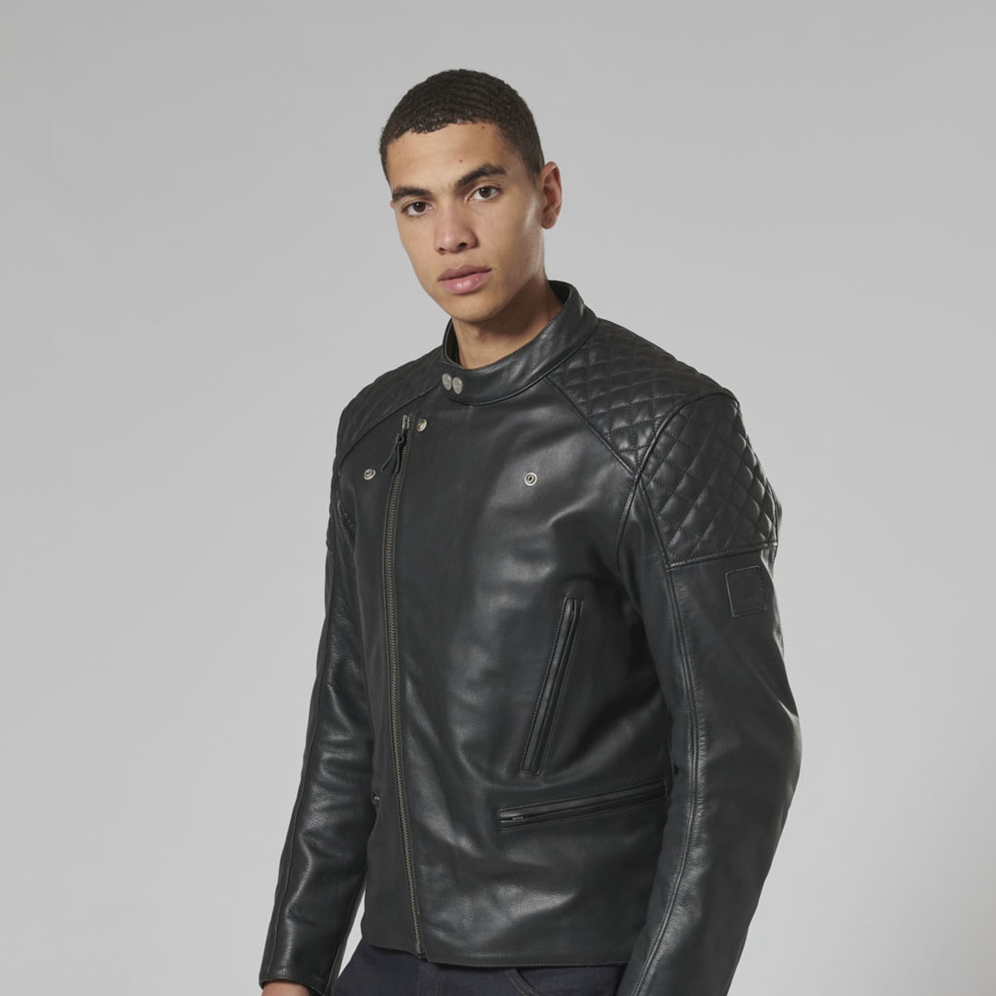 Triumph Braddan Asymmetric Leather Jacket