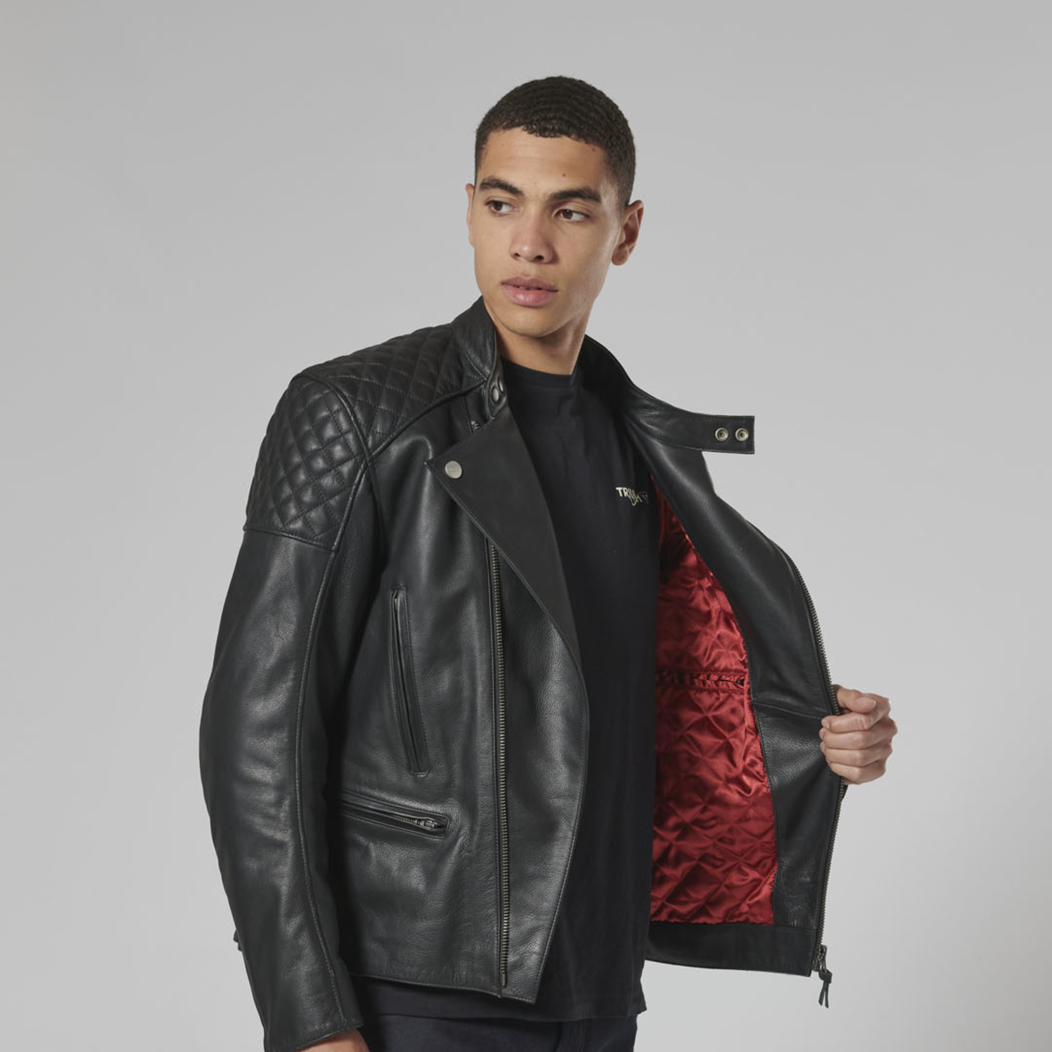 Triumph Braddan Asymmetric Leather Jacket