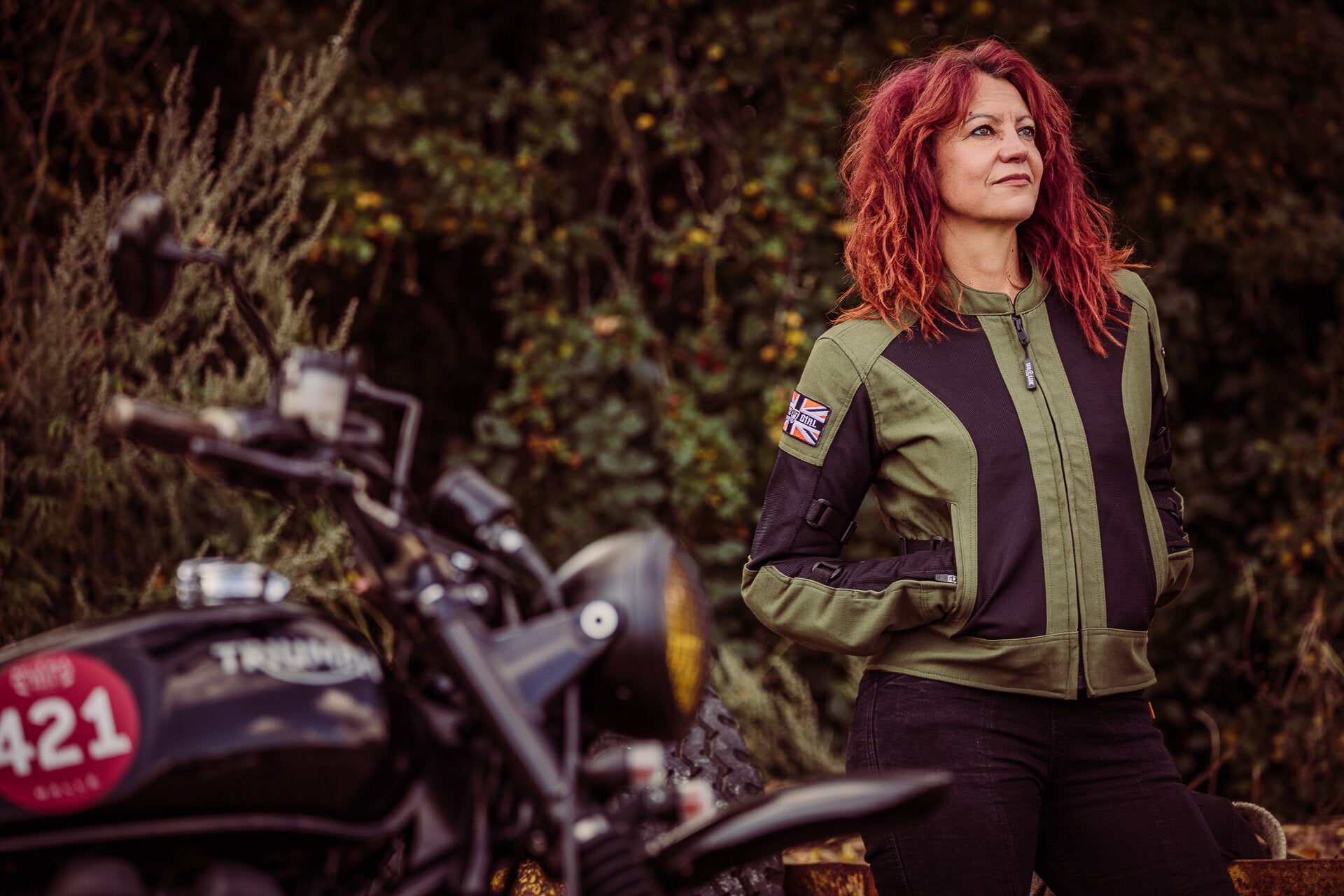 MOTOGIRL JODIE JACKET | KHAKI GREEN