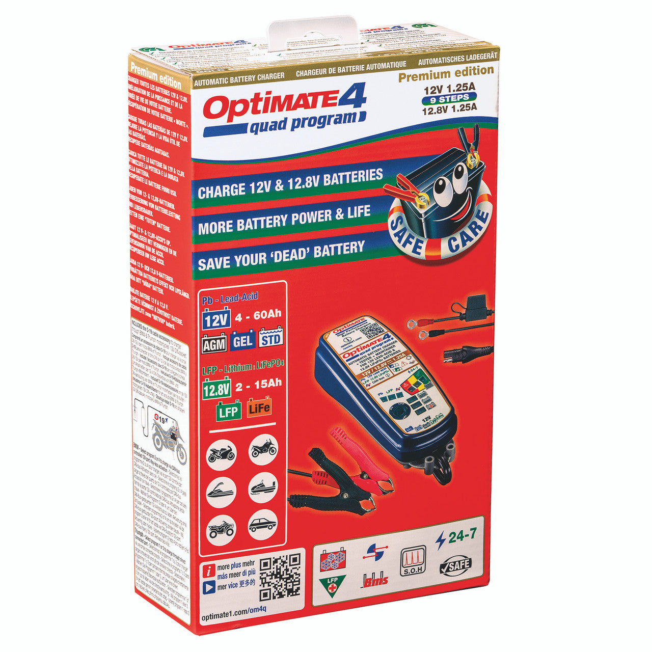 OptiMate 4 Quad 12V Battery Optimiser Premium - CANBUS