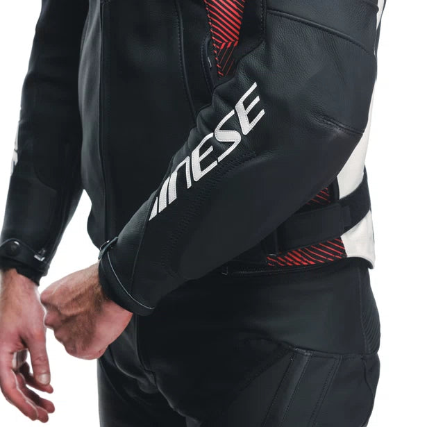 DAINESE AVRO 5 LEATHER JACKET RED LAVA