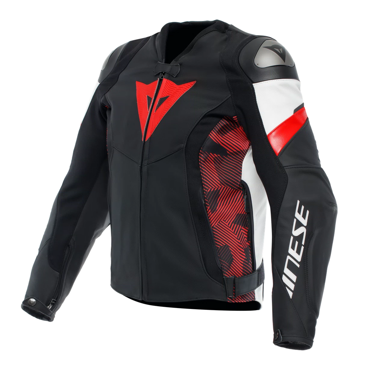 DAINESE AVRO 5 LEATHER JACKET RED LAVA