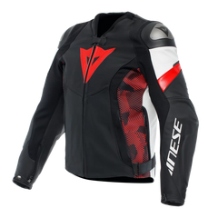 DAINESE AVRO 5 LEATHER JACKET RED LAVA