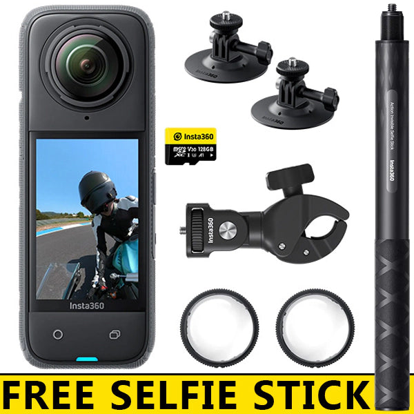 Insta360 X4 Action Camera  - Motorcycle Bundle