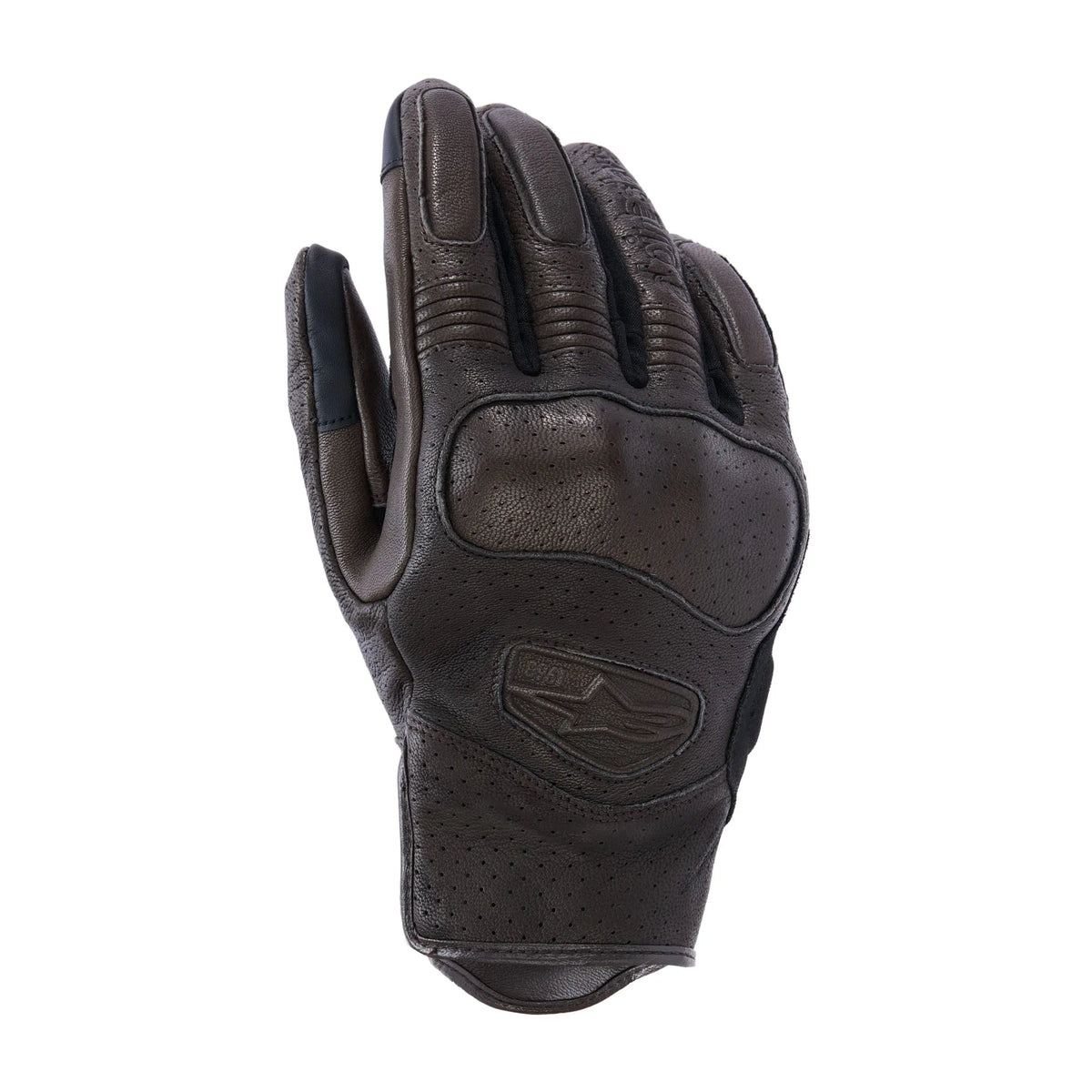 Alpinestars Mustang V3 Leather Gloves Dark Brown Black