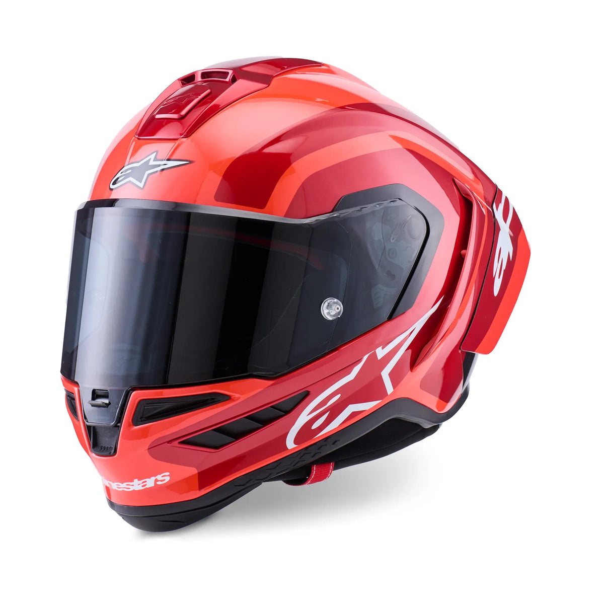 Alpinestars Supertech R10 Arius Helmet ECE06 Blk Wht Double Rd Glossy